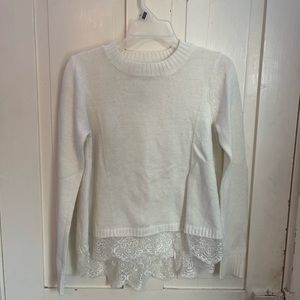white long sleeve sweater, medium